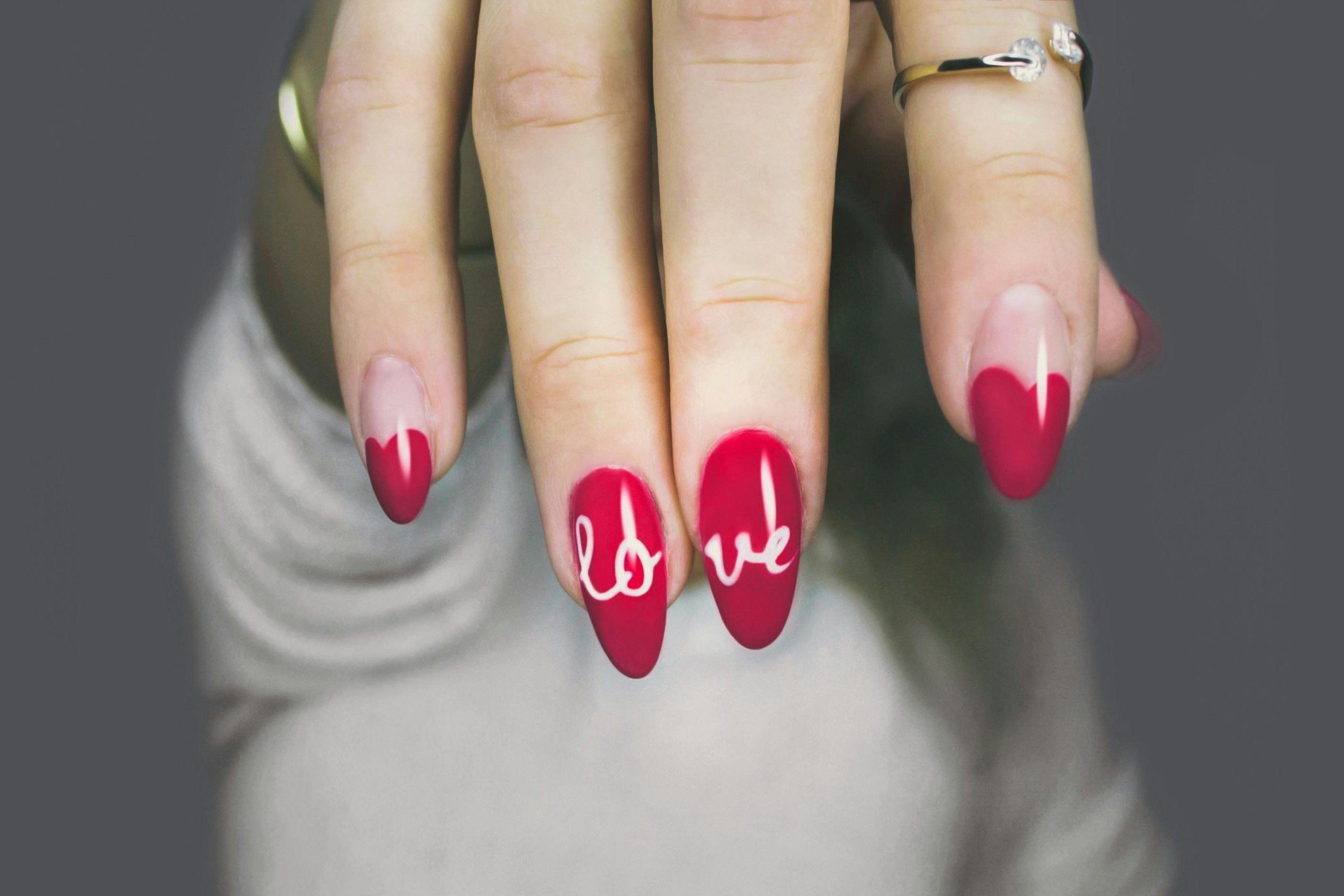 Love Letter Tips – Romantic Red Heart Nail Set - Nail Shop
